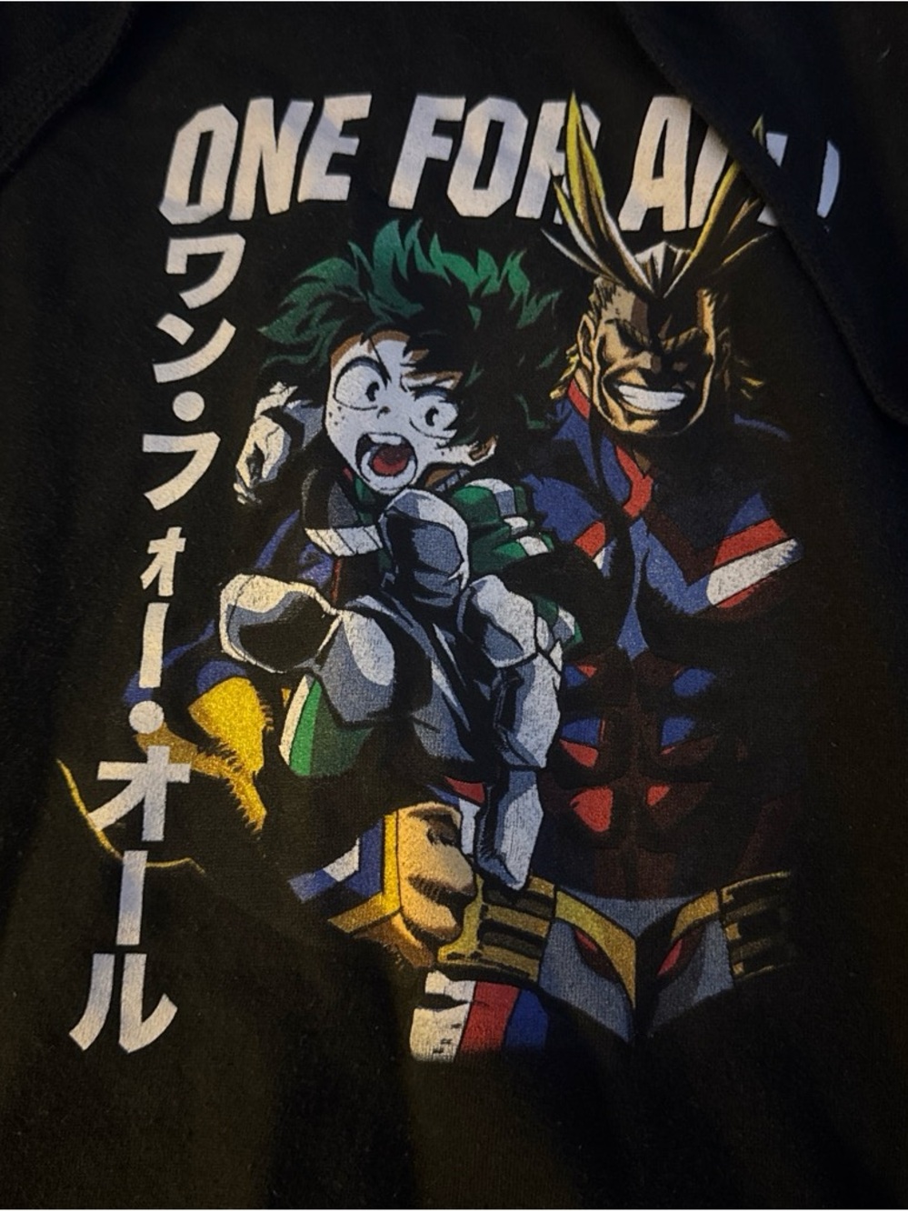 & Other Stories Black Graphic Sweater with Multicolor Anime Print